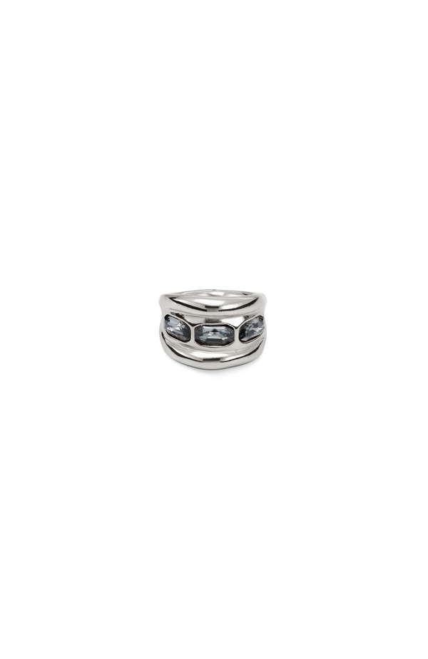 ウノデ 50 レディース アクセサリー 指輪 UNODE50 Triple Grey Crystal Ring Silver シルバー