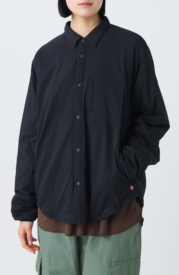スノーピーク メンズ アウター 上衣・上衣 プルオーバー Snow Peak Flexible Insulated Waterepellent Shirt Jacket Black 黒いこと