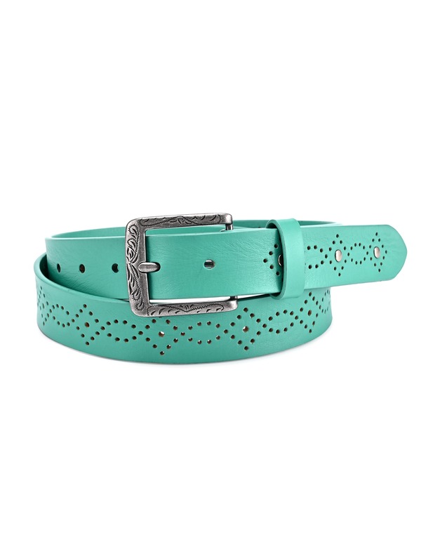 オールドトレンド レディース アクセサリー ベルト フラワー柄 レザー フラワー OLD TRENDaisy Genuine Leather Perforated Floral Detail Belt Aqua アクア 14,386円