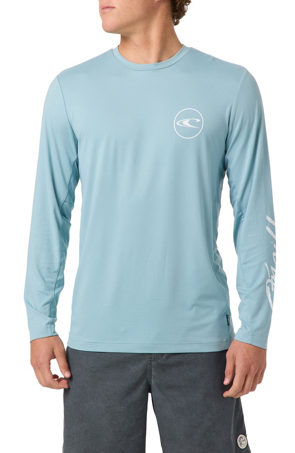 オニール メンズ トップス Tシャツ ロゴ グラフィック O\'Neillogo UPF Long Sleeve Performance Graphic T-Shirt Stone Blue ブルー｜ReVida 店