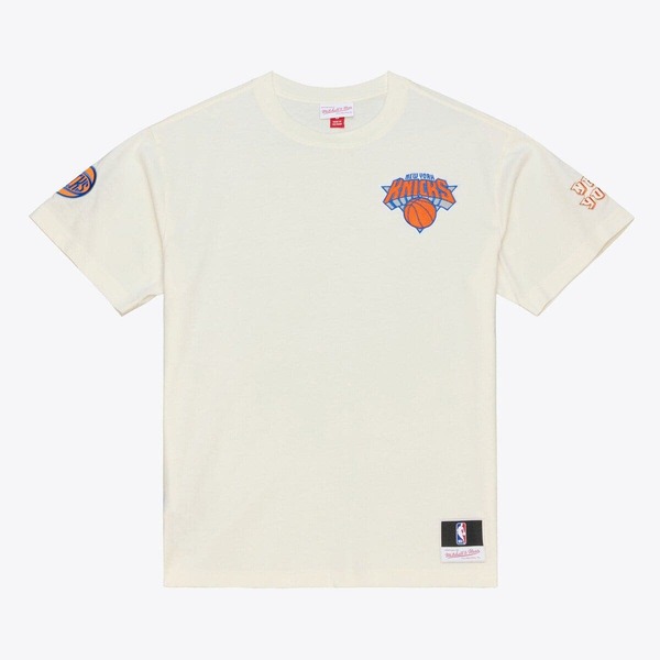 ミッチェル&ネス メンズ トップス Tシャツ Men's Mitchell & Ness Cream New Yorknicks Hardwood Classics Chainstitch Premium T-Shirt Cream クリーム