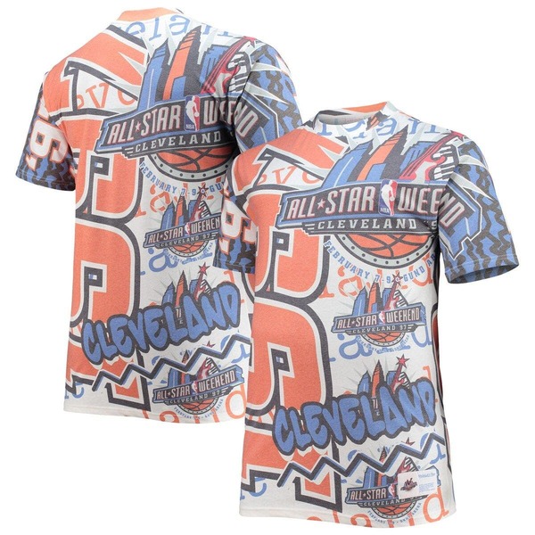 ミッチェル&ネス メンズ トップス Tシャツ トール Men's Mitchell & Ness White NBA 1997 All-Star Game Hardwood Classics Big & Tall Jumbotron T-Shirt White ホワイト|ReVida 店