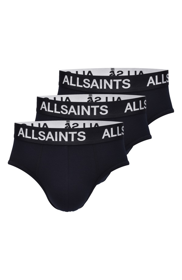 オールセインツ メンズ アンダー御召しもの ブリーフズボン下 AllSaints 3-Pack Contour Pouch Stretch Modal Blend Briefs Black 黒いこと