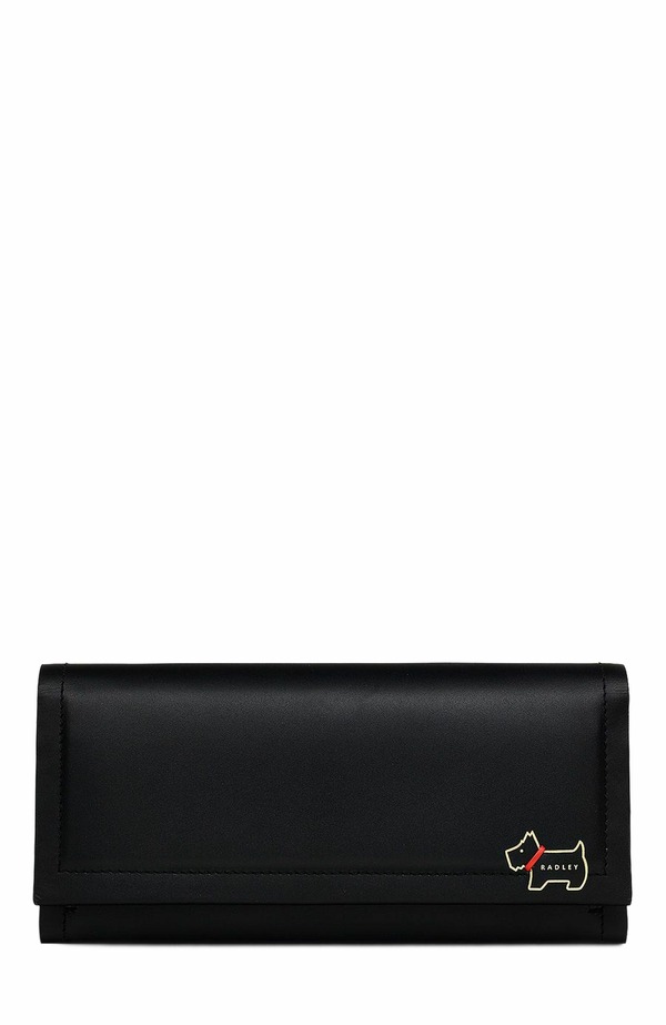 ラドリー レディース 付属品 紙入れ Radley Heritage Lane Large Flapover Wallet Black 黒いこと