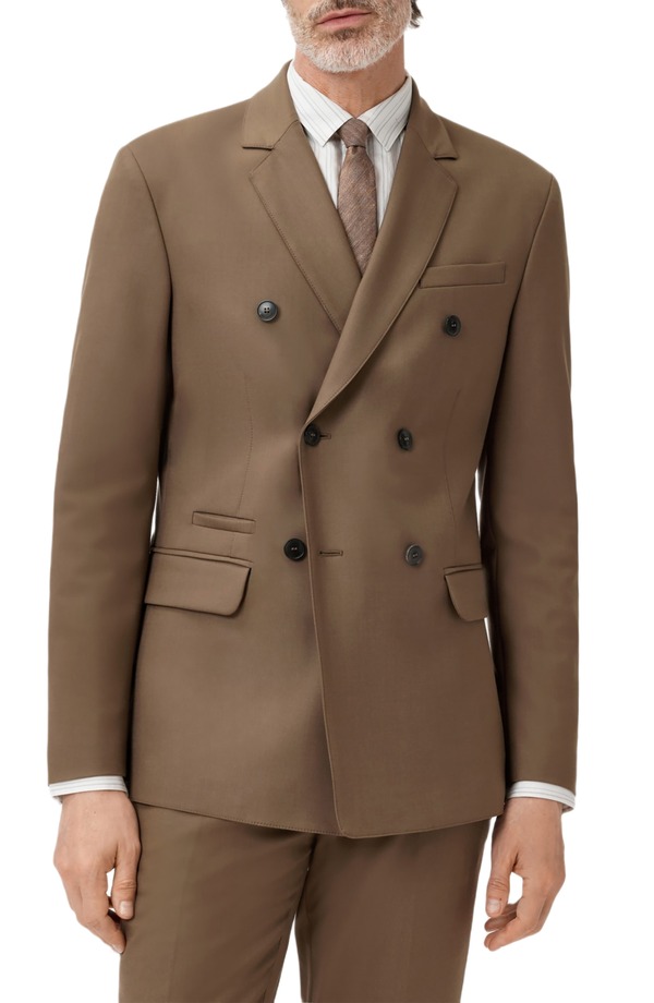 ジョンバルベイトス メンズ アウター 上衣・上衣 スポーツジャケット John Varvatos Devitt Double Breasted Blazer Twig