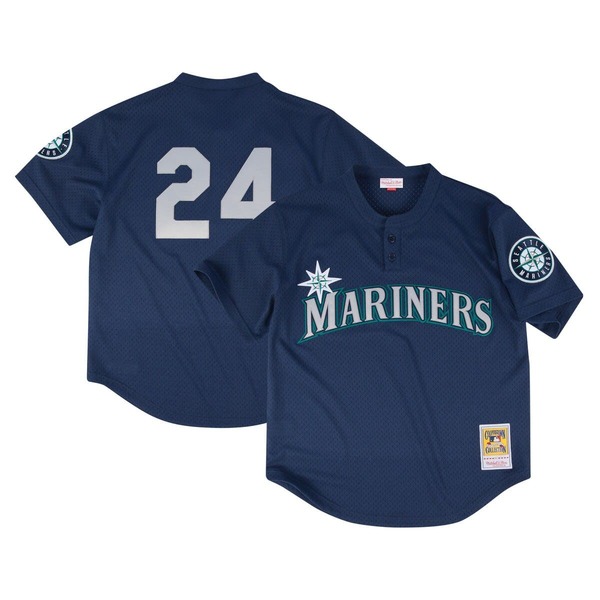 プロファイル メンズ トップス プルオーバー メッシュ トール プルオーバー Men\u0027s Profile Navy Seattle Mariners Big \u0026 Tall Cooperstown Collection Mesh Batting Practice Jersey Navy 米国海軍