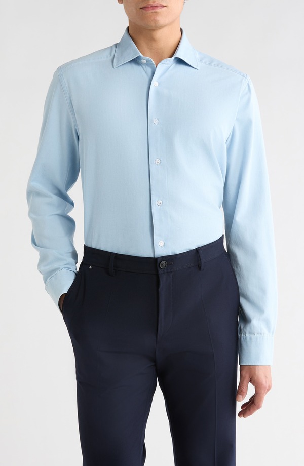 ジャックビクター メンズ トップス シャツ コットン デニム Jack Victor Waterton Cotton Denim Button-Up Shirt Fadedenim デニム