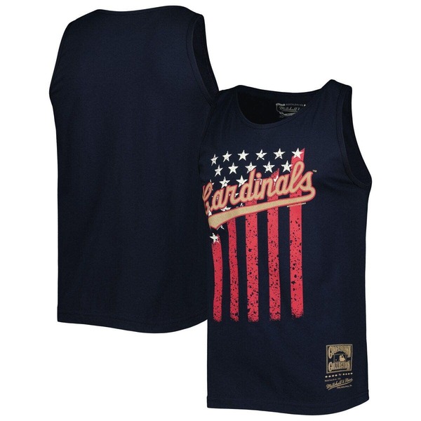 ミッチェル\u0026ネス メンズ トップス プルオーバー Men\u0027s Mitchell \u0026 Ness Navy St. Louis Cardinals Cooperstown Collection Stars and Stripes Tank Top Navy 米国海軍