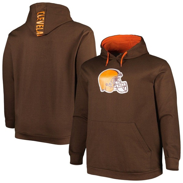 プロファイル メンズ アウター パーカー・スウェットール ロゴタイプ PROFILE Men\u0027s Brown Cleveland Browns Big \u0026 Tallogo Pullover Hoodie Brown 赤銅色