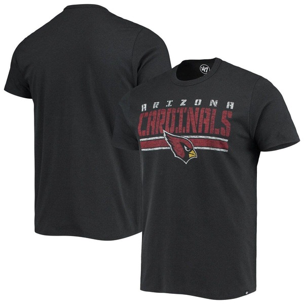 フォーティーセブン メンズ トップス Tシャツ Men's '47 Black Arizona Cardinals Team Stripe T-Shirt Black ブラック