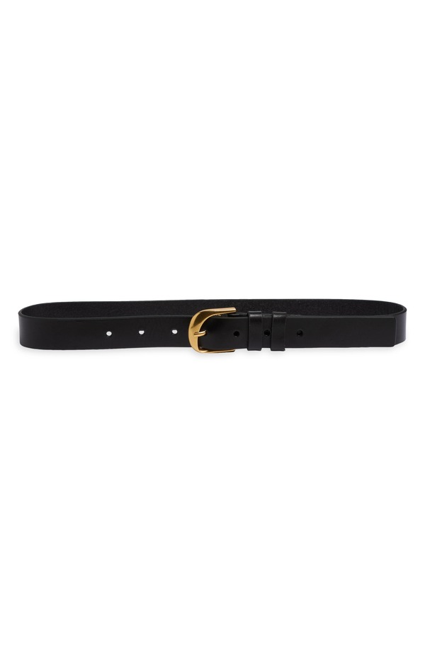 屋台骨 レディース 付属物 胴締め なめし革 FRAME Twist Buckleather Belt Noir ベルト・サスペンダー-バッグ・小物・ブランド雑貨-レディースベルト