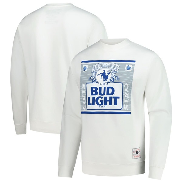 ミッチェル\u0026ネス メンズ アウター パーカー・スウェット プルオーバー Men\u0027s Mitchell \u0026 Ness x Bud Light White Indianapolis Colts The Crest Pullover Sweatshirt White 白いこと