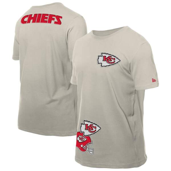 ニューエラ メンズ トップス Tシャツ Men's New Era Light Beige Kansas City Chiefs Multi Patch T-Shirt Light Beige ベージュ｜ReVida 店