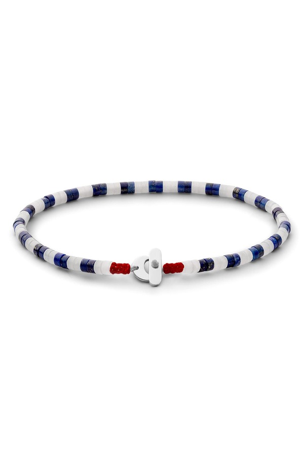 ミアンサイ レディース アクセサリー ブレスレット・バングル・アンクレット Miansai Men's Kai Lapis & Moonstone Bracelet Sterling Silver/ Blue ブルー