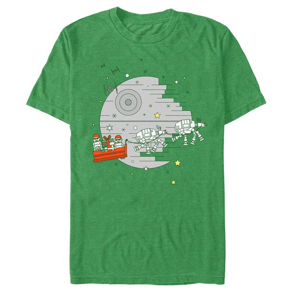 スター ウォーズ メンズ トップス Tシャツ グラフィック Men'star Wars Christmas Death Star Scene Graphic T-Shirt Kelly Heather ヘザー