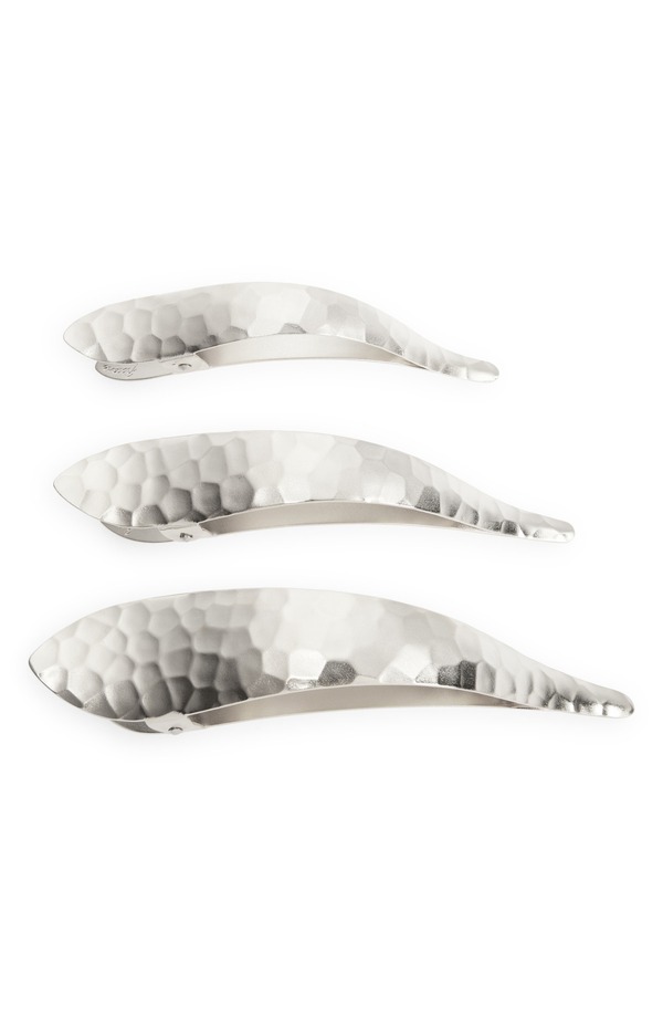 フィカレディース アクセサリー マキシ Ficcare Maximas Ice Hammered Hair Clip Silver Hammered シルバー