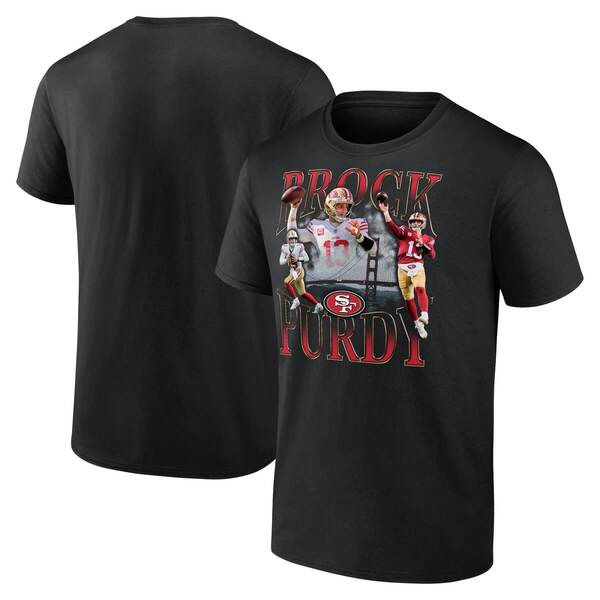 ファナティクス メンズ トップス Tシャツ グラフィック Men Fanatics Brock Purdy Black San Francisco 49ers Notorious Player Graphic T-Shirt Black ブラック