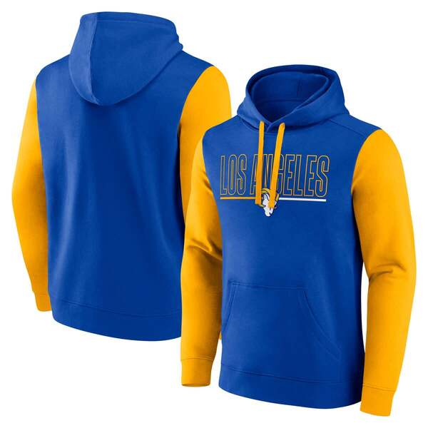 ファナティクス メンズ アウター パーカー・スウェット Men\u0027s Fanatics Royal/Gold Los Angeles Rams Outline Pullover Hoodie Royal ゴールド