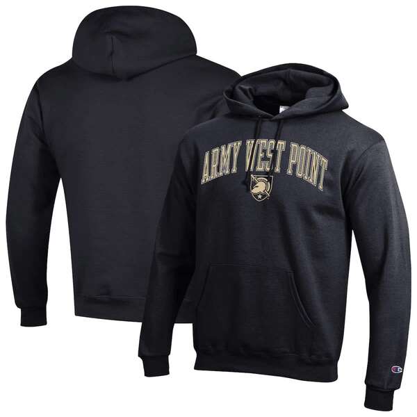 チャンピオン メンズ アウター パーカー・スウェット ロゴ Men'sChampion Black Army Blacknights Arch Over Logo Pullover Hoodie Black ブラック