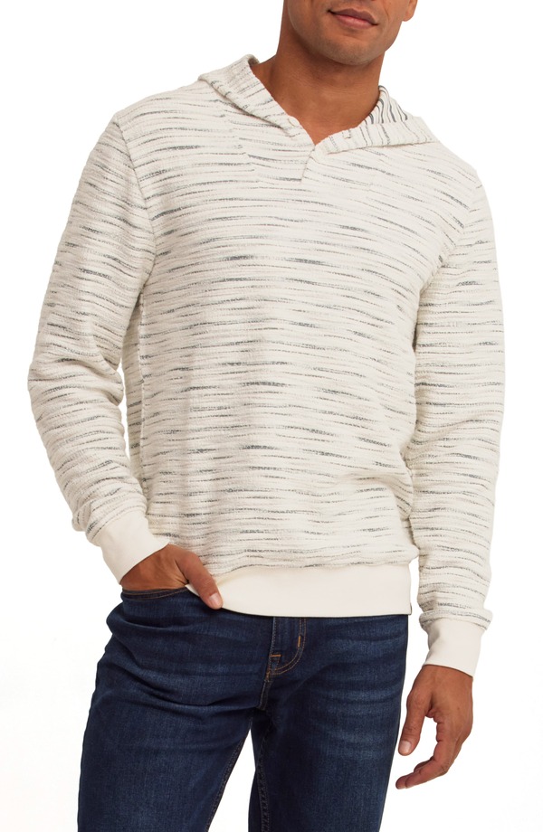 スレッズ・フォー・ソート メンズ アウター パーカー・スウェット Threads 4 Thought Kieran Shoreline Baja Stripe Hoodiecru / Serrano エクリュ