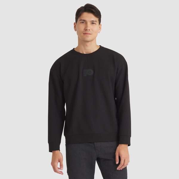 ファナティクス メンズ アウター パーカー・スウェット プルオーバー Men\u0027s Fanatics Black Philadelphia Flyers Authentic Proad Tri-Blend Sweatshirt Black 黒いこと