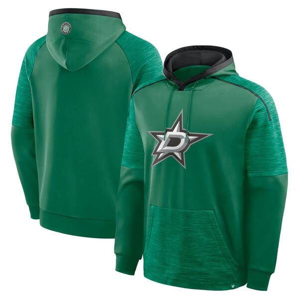 ファナティクス メンズ アウター パーカー・スウェット Men\u0027s Fanatics Kelly Green Dallastars Goaltender Defender Pullover Hoodie Kelly Green 緑であること