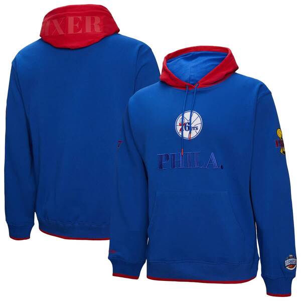 ミッチェル\u0026ネス メンズ アウター パーカー・スウェット Men\u0027s Mitchell \u0026 Ness Royal Philadelphia 76ers Hardwood Classics Team OG 3.0 Pullover Hoodie Royal