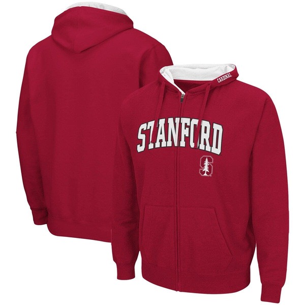 コロシアム メンズ アウター パーカー・スウェット ロゴ Men Colosseum Cardinal Stanford Cardinal Arch \u0026 Logo 3.0 Full-Zip Hoodie Cardinal