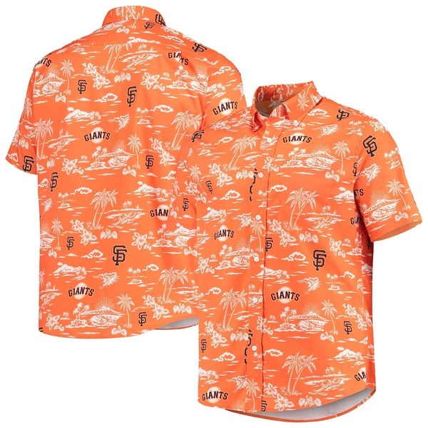 レインスプーナー メンズ トップス プルオーバー 落ちこむ Men\u0027s Reyn Spooner Orange San Francisco Giants Kekai Button-Down Shirt Orange オレンジ色