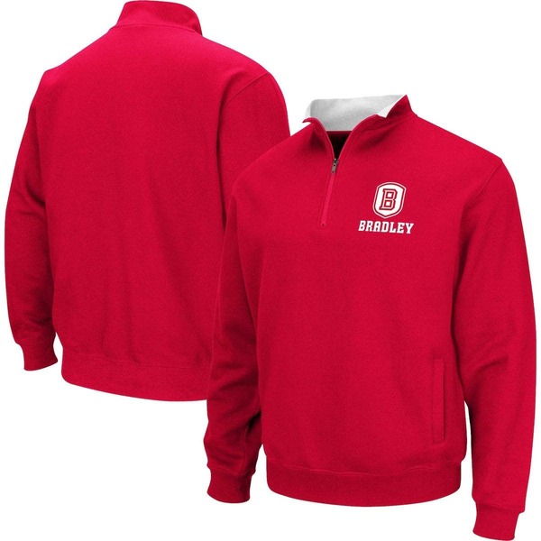 コロシアム メンズ アウター パーカー・スウェット シャツ Men Colosseum Red Bradley Braves Tortugas Quarter-Zip Sweatshirt Red レッド