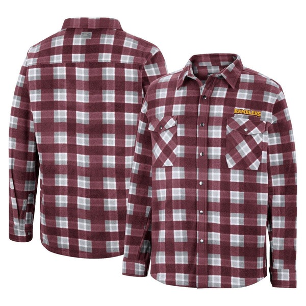 円形劇場 メンズ アウター 上衣・上衣 プルオーバー Men\u0027s Colosseumaroon/White Loyola Chicago Ramblers Ellis Plaid Full-Snap Shirt Jacket Maroon マルーン