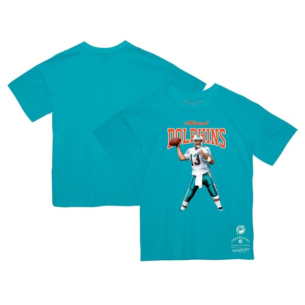 ミッチェル&ネス メンズ トップス Tシャツ Men's Mitchell & Ness Dan Marino Aqua Miami Dolphinsideline Retired Player T-Shirt Aqua アクア|ReVida 店