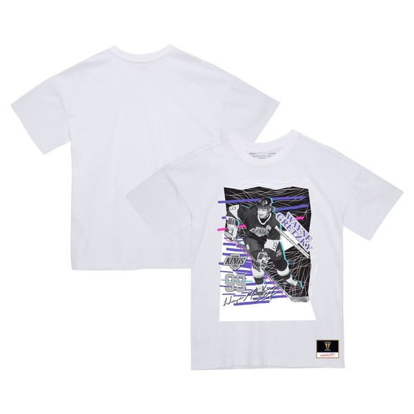 ミッチェル&ネス メンズ トップス Tシャツ Men's Mitchell & Ness Wayne Gretzky White Los Angeles KingsStreak T-Shirt White ホワイト｜ReVida 店