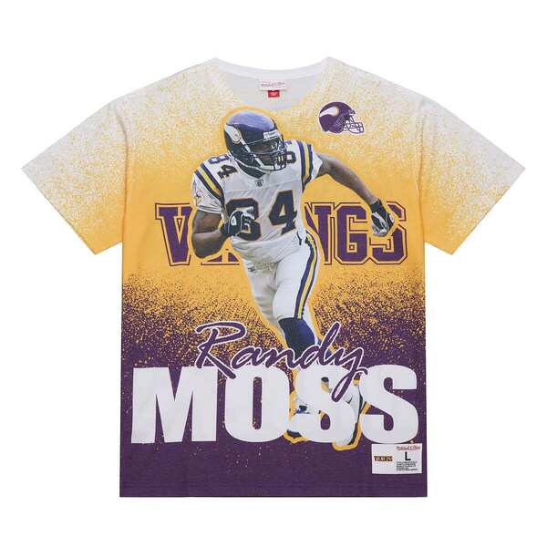 ミッチェル&ネス メンズ トップス Tシャツ Men's Mitchell & Ness Randy Moss Gray Minnesota Vikings Burst Retired Player T-Shirt Gray グレー｜ReVida 店