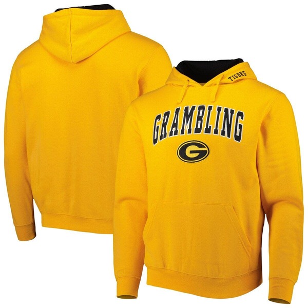 コロシアム メンズ アウター パーカー・スウェット ロゴ Men's Colosseum Gold Grambling Tigers Arch & Logo 3.0 Pullover Hoodie Gold ゴールド｜ReVida 店