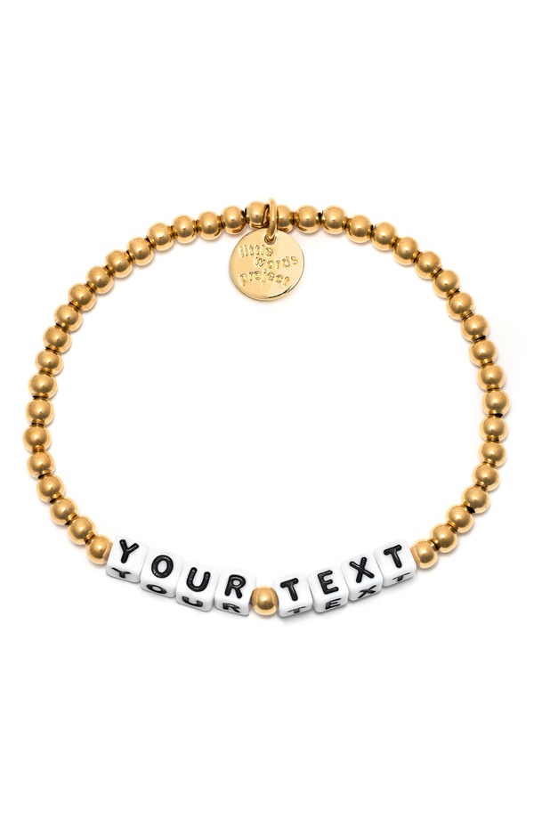 リトルワーズプロジェクト レディース アクセサリー ブレスレット・バングル・アンクレット Little Words Project Golden Waterproof Custom Beaded Stretch Bracelet Gold ゴールド