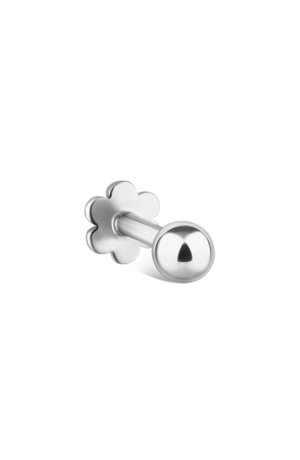 マリア・タッシュ レディース アクセサリー ピアス・イヤリング MARIA TASH Ball Single Threaded Stud Earring White Gold ホワイト
