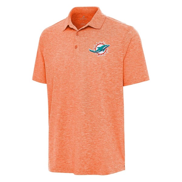 アンティグア メンズ トップス シャツ Men's Antigua Heather Orange Miami Dolphins Par 3 Polo Heather Orange ヘザー｜ReVida 店