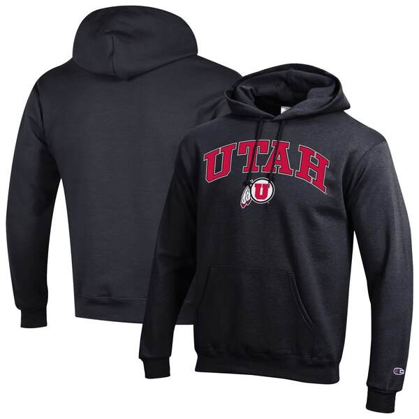 はやりっ児 メンズ アウター パーカー・スウェット ロゴタイプ Men\u0027sChampion Black Utah Utes Arch Over Logo Pullover Hoodie Black 黒いこと メンズファッション-パーカー