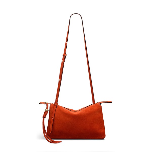 ラドリー レディース 御徒面子 スエードクロス Radley The Romilly - Suede Medium Ziptop Crossbody Bag Flame
