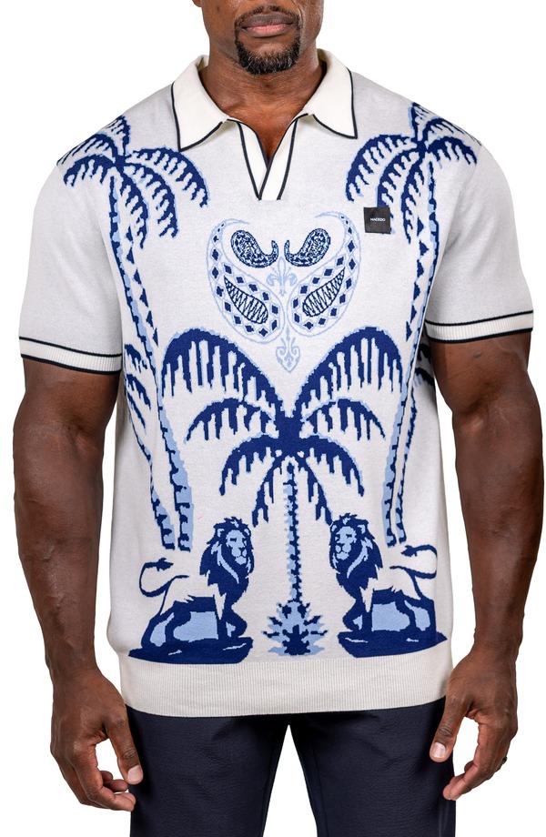 マセオ メンズ トップス ポロシャツ Maceoo Ascension Relaxed Polo White ホワイト