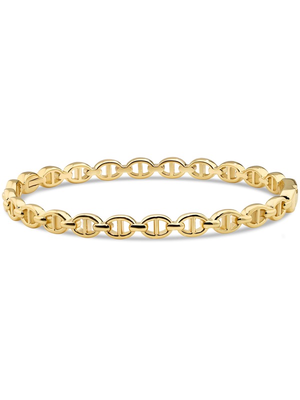デヴァタ レディース アクセサリー ブレスレット・バングル・アンクレット DEVATA Mariner Anchor Bangle Bracelet Plated Sterling Yellow Gold イエロー