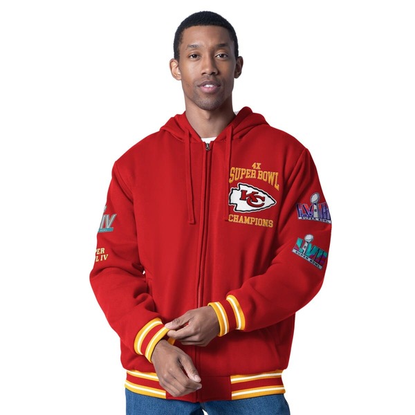 カール バンクス メンズ アウター ジャケット・ブルゾン フーデッドジャケット Men's G-III Sports by Carl Banks Red Kansas City Chiefs Power Forward Commemorative Full-Zip Hooded Jacket Red レッド