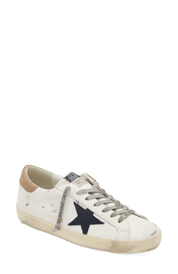 ゴールデングース メンズ シューズ スニーカー Golden Goose Super-Star Low Top Sneaker White/ Navy/ Taupe 11657 ホワイト