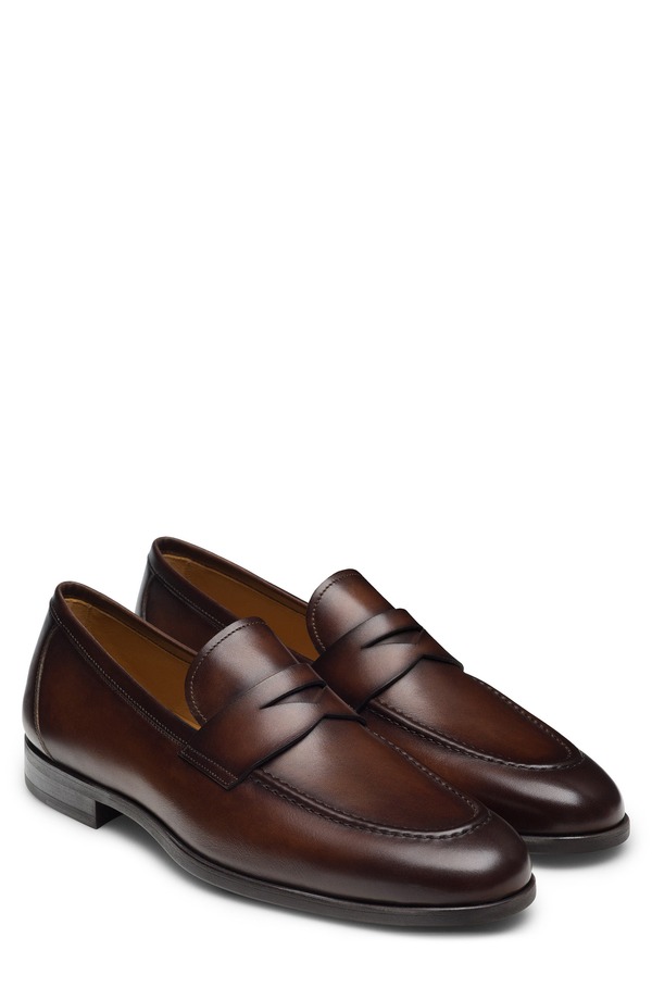マグナーニ メンズ シューズ 置き目毛革 Magnanni Magico Penny Loafer Tabaco