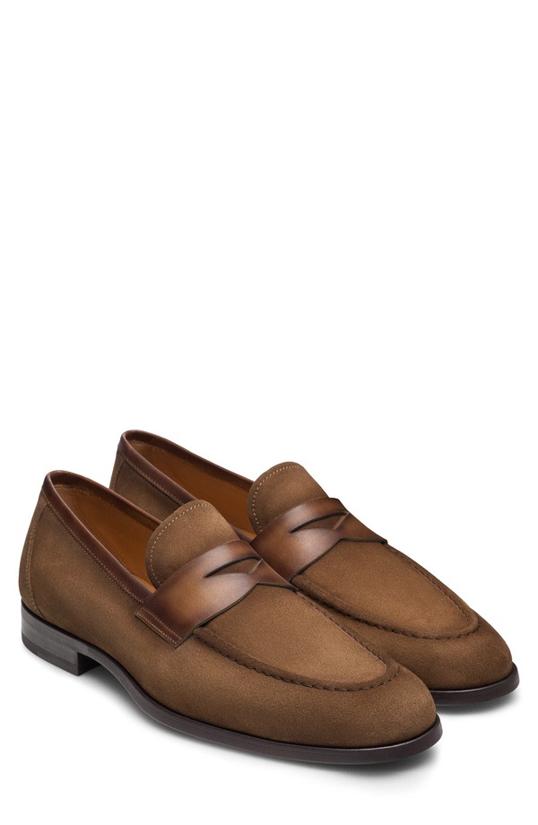 マグナーニ メンズ シューズ 置き目毛革 Magnanni Magico Penny Loafer Taupe トープ