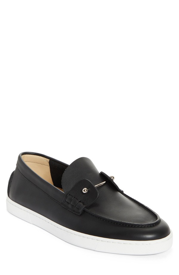 クリスチャン・ルブタン メンズ シューズ スリッポン・ローファー Christian Louboutin Chambeliboat Flat Loafer Bk01-Black ブラック｜ReVida 店 155,400円