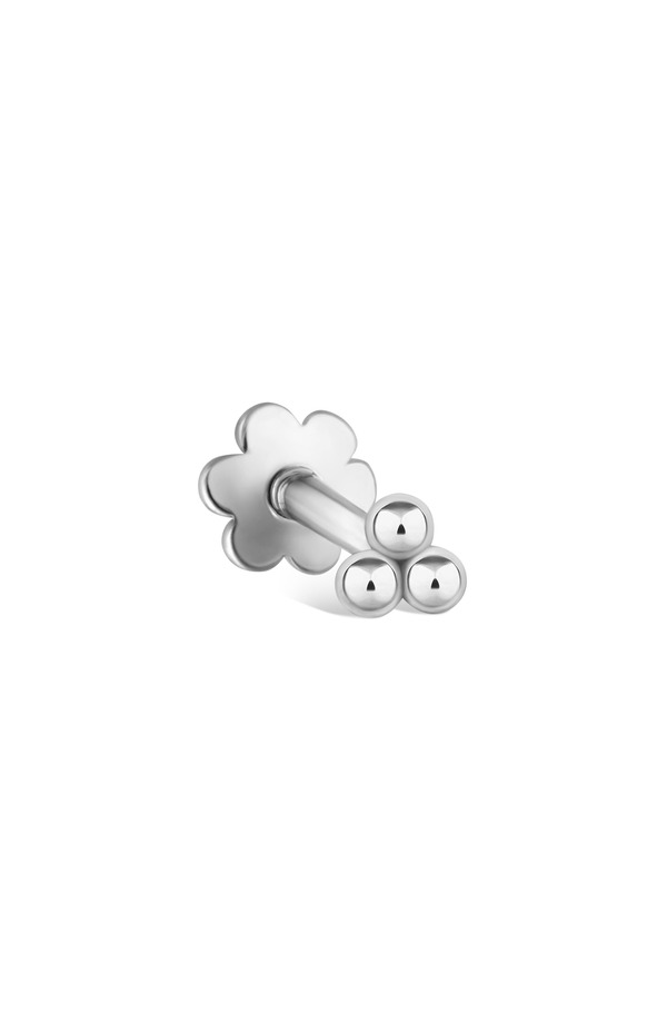 マリア・タッシュ レディース アクセサリー ピアス・イヤリング MARIA TASH Ball Trinity Single Threader Stud Earring White Gold ホワイト