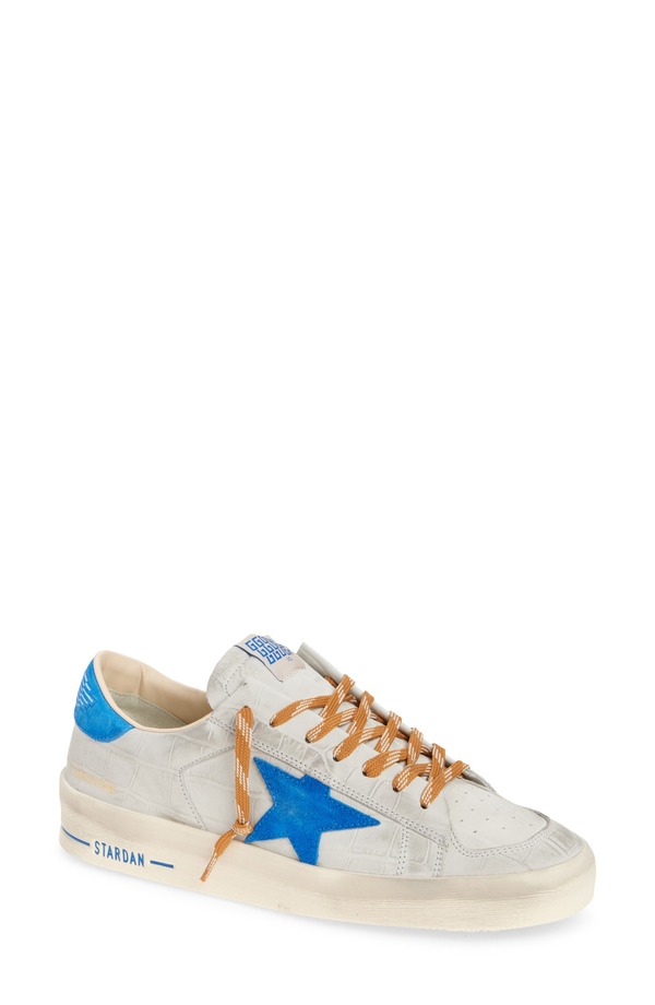 ゴールデングース メンズ シューズ スニーカー Golden Goose Stardan Croc Embossed Sneaker Grey/ Blue グレー