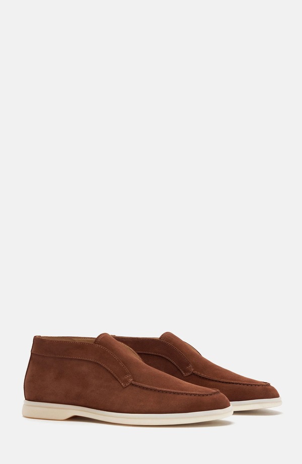 スカロッソ メンズ シューズ ブーツ・レインブーツ SCAROSSO Leonardo Boots Light Brown - Suede 赤銅色